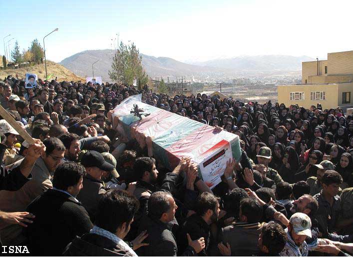 تشییع و خاکسپاری شهید گمنام در دانشگاه دولتی یاسوج