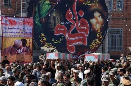 تشییع و خاکسپاری دو شهید گمنام در دانشگاه آزاد اسلامی ارومیه