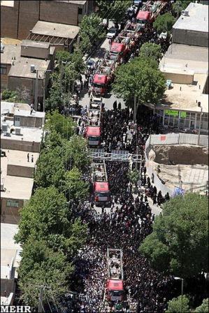 تشییع شهدای دوران دفاع مقدس در شهر خمین