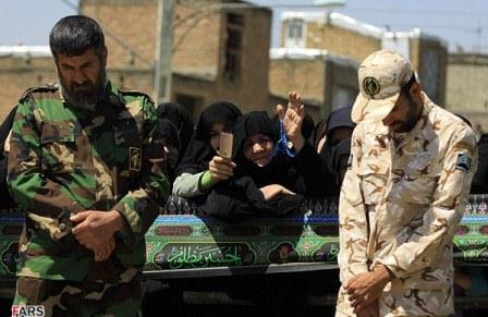 تشییع وخاکسپاری شهدای دفاع مقدس در شهر همدان