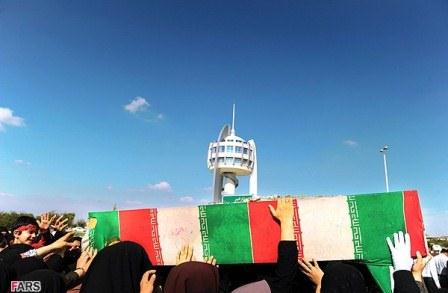 تشییع و خاکسپاری شهدای گمنام در آق قلا استان گلستان