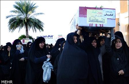 مراسم استفبال از شهدا در بوشهر