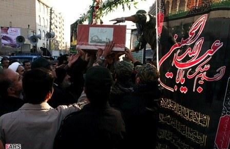 مراسم تشییع شهدای گمنام در شهرک شهید فکوری