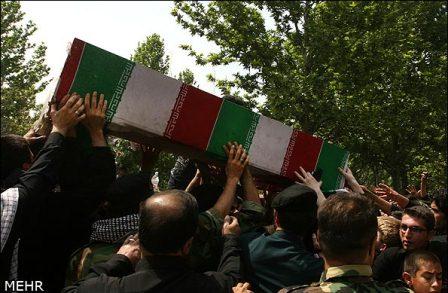 تشییع و خاکسپاری شهدای گمنام در شهرک کیانشهر تهران