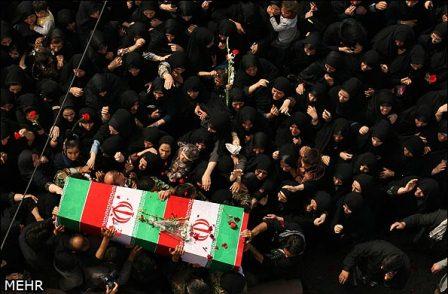 تشییع و خاکسپاری شهدای گمنام در شهرک کیانشهر تهران