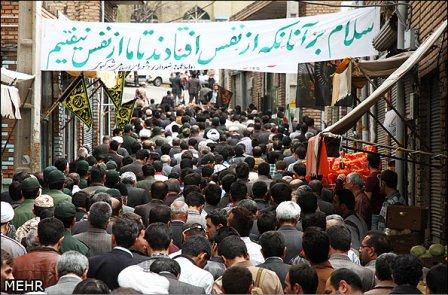 تشییع و خاکسپاری شهدای گمنام در استان اردبیل