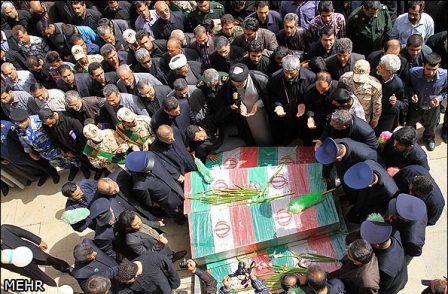 تشییع و خاکسپاری شهدای گمنام در دانشگاه گلستان