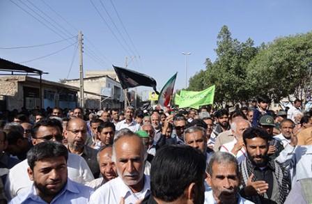 تشییع و خاکسپاری شهدای گمنام در اهرم تنگستان