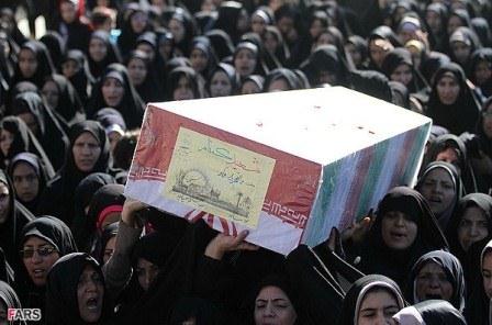 تشییع و خاکسپاری شهدای گمنام در شهرستان کوهپایه اصفهان