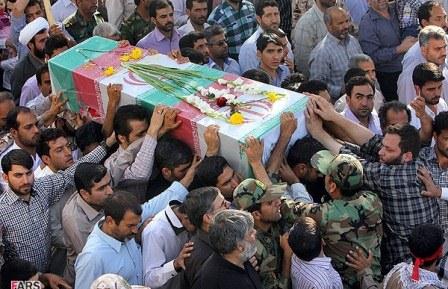 تشییع و خاکسپاری یک شهید گمنام در حوزه علمیه خواهران یزد