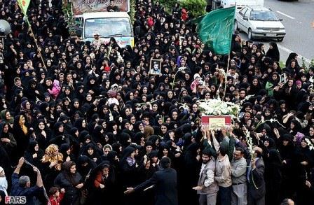 تشییع و خاکسپاری دو شهید گمنام در چابکسر