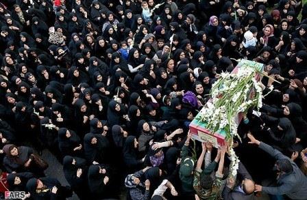 تشییع و خاکسپاری دو شهید گمنام در چابکسر