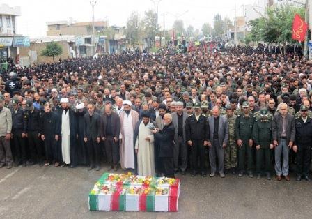 مراسم تشییع شهدای گمنام در گالیکش