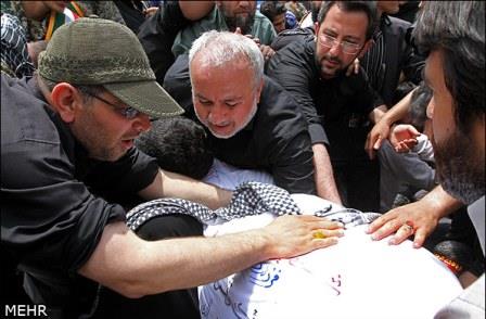 تشییع و خاکسپاری شهدای گمنام در بوستان نارنج تهران