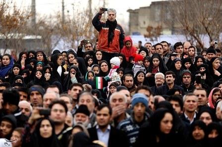 تشییع دو شهید گمنام در بوستان پروین اعتصامی تهران(منطقه 18)