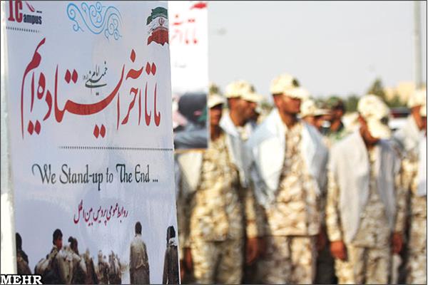 تشییع و خاکسپاری شهید گمنام در یزد