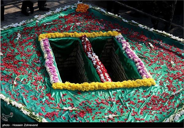 تشییع دو شهید گمنام در محله خراسان تهران 8