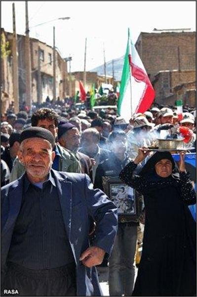 تشییع و خاکسپاری شهدای گمنام در سود جان چهار محال بختیاری