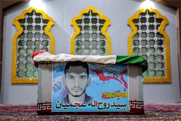 وداع با پیکر مطهر شهید مدافع امنیت سید روح اله عجمیان