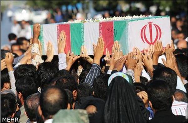 تشییع و تدفین شهدای گمنام در بندر عباس