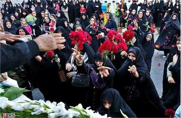 تشییع و خاکسپاری دو شهید گمنام در چابکسر