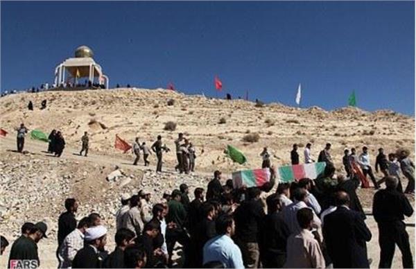 تشییع و خاکسپاری شهیدان گمنام دفاع مقدس در استان ایلام