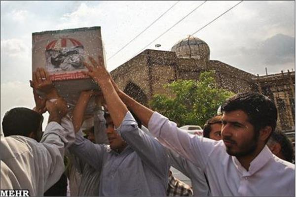 تشییع وخاکسپاری دوشهید گمنام در دانشگاه شهید عباسپور