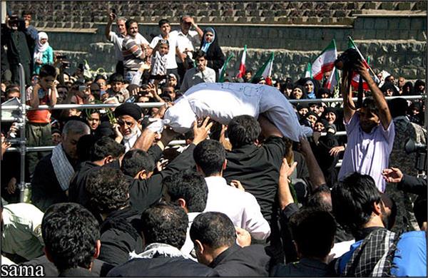 تشییع و خاکسپاری شهدای گمنام بوستان نهج البلاغه تهران-12/7/89