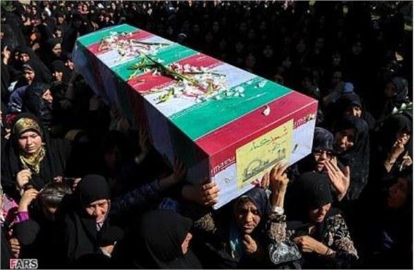 تشییع دو شهید گمنام در دانسفهان بوئین زهرا