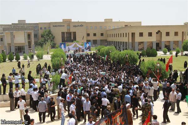 تشییع و خاکسپاری شهدای گمنام دانشگاه خلیج فارس بوشهر-27/2/89
