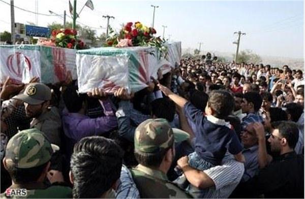 تشییع و خاکسپاری سه شهید دفاع مقدس در گتوند