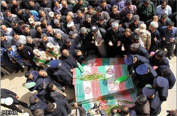 تشییع و خاکسپاری شهدای گمنام در دانشگاه گلستان