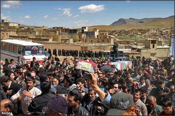 تشییع و خاکسپاری شهدای گمنام در سود جان چهار محال بختیاری