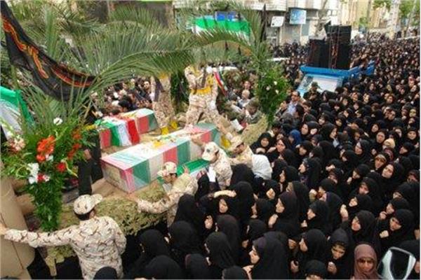 تشییع و خاکسپاری شهدای گمنام در دانشگاه آزاد لاهیجان