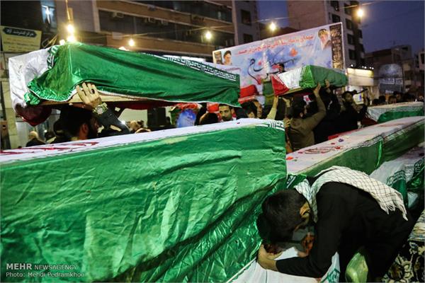 مراسم تشییع پیکر ۱۱۹ شهید تازه تفحص شده دفاع مقدس 26