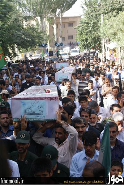 تشییع و خاکسپاری دو شهید گمنام در سمیرم و حنا(اصفهان)