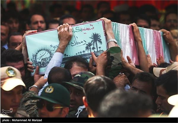 تشییع شهید گمنام در سازمان صنایع هوایی 16