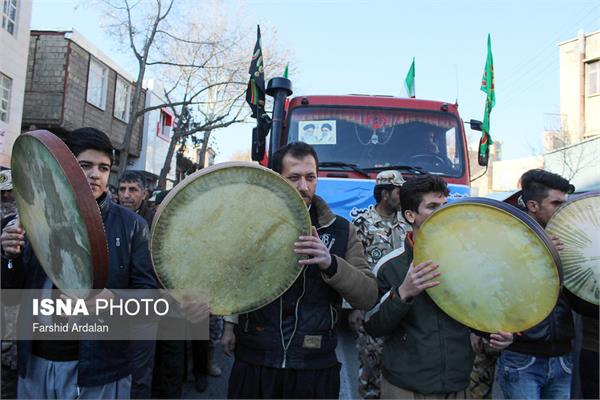 آیین استقبال از۲۰ شهید گمنام در سنندج 3