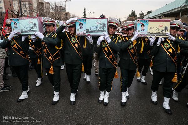 آئین تشییع ۱۴ شهید تازه تفحص شده نیروی انتظامی 11