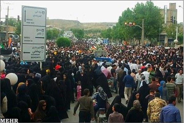 مراسم تشییع 96شهید دوان دفاع مقدس در شهر های پلدختر و خرم آباد