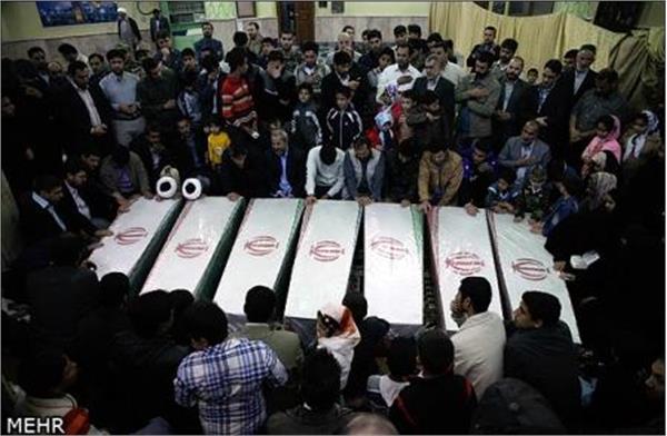 تشییع شهدا در حرم رضوی