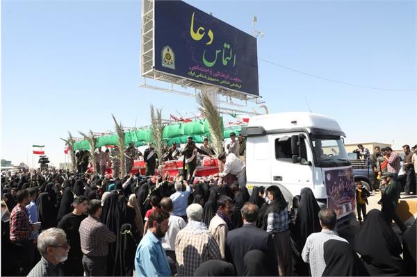 آئین استقبال از پیکرهای مطهر 35 شهید تازه تفحص شده در پایانه مرزی شهید سلیمانی مرز مهران - 5 مهر ماه 1403 26