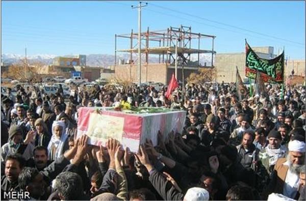 تشییع شهدای گمنام در درمیان بجنورد