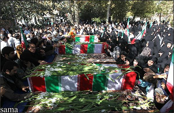 تشییع و خاکسپاری شهدای گمنام بوستان نهج البلاغه تهران-12/7/89