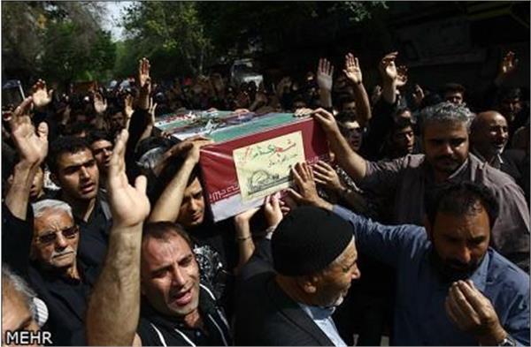 تشییع شهدای گمنام در خزانه بخارایی تهران