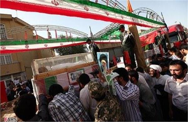 تشییع شهدای دوران دفاع مقدس در شهر قم