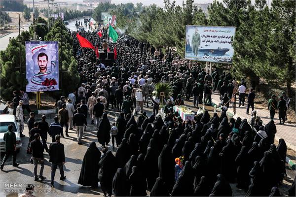 مراسم تشییع پیکر دو شهید گمنام در دانشکده شهید مطهری بسیج 15