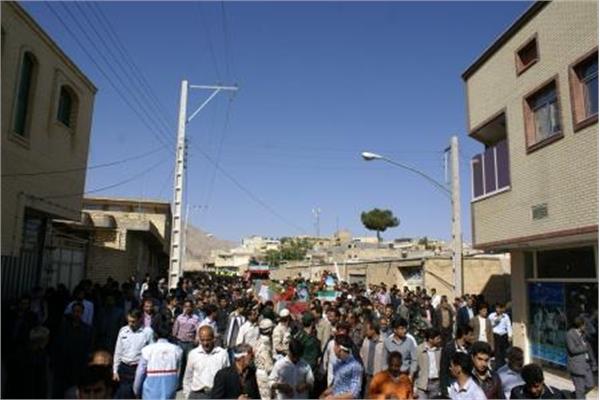 تشییع و خاکسپاری شهدا گمنام در دهاقان اصفهان