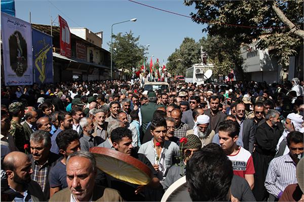 مراسم استقبال از 17 شهید دوران دفاع مقدس در مرز باشماق مریوان 8