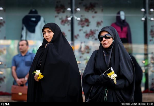 اجتماع عزاداران فاطمی و تشییع شهید گمنام در میدان هفت‌تیر